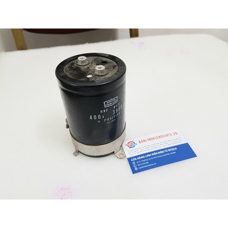 Tụ điện lọc nguồn nhật 3900UF 400V kích thước 115x77mm hàng tháo máy