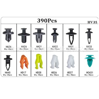 Hộp chốt nhựa, vít nhựa ô tô thập cẩm các loại 390 chi tiết OTOX