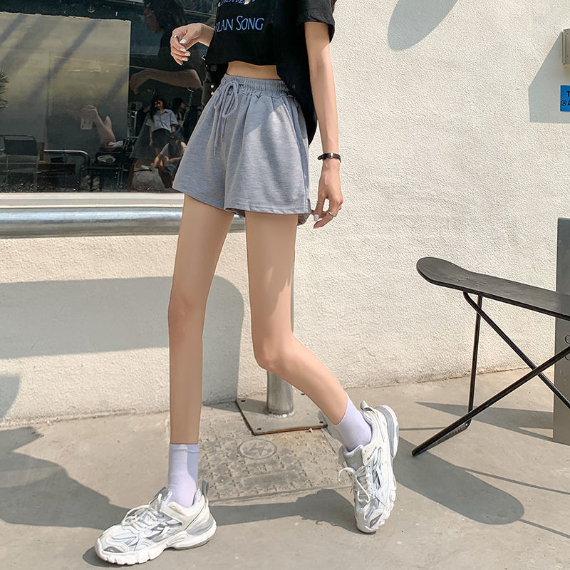 Quần short thể thao ống rộng lưng cao phong cách Hàn Quốc cho nữ