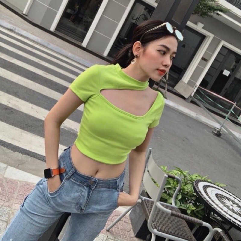 Áo croptop khoét vai, áo xẻ vai, áo kiểu, thanh lý áo