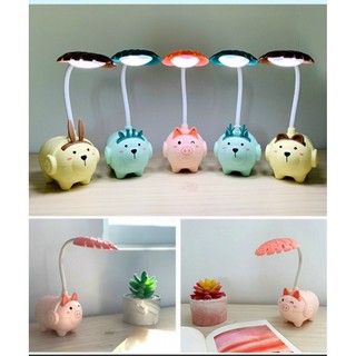 Đèn học tích điện hình thú nhiều mẫu siêu kute