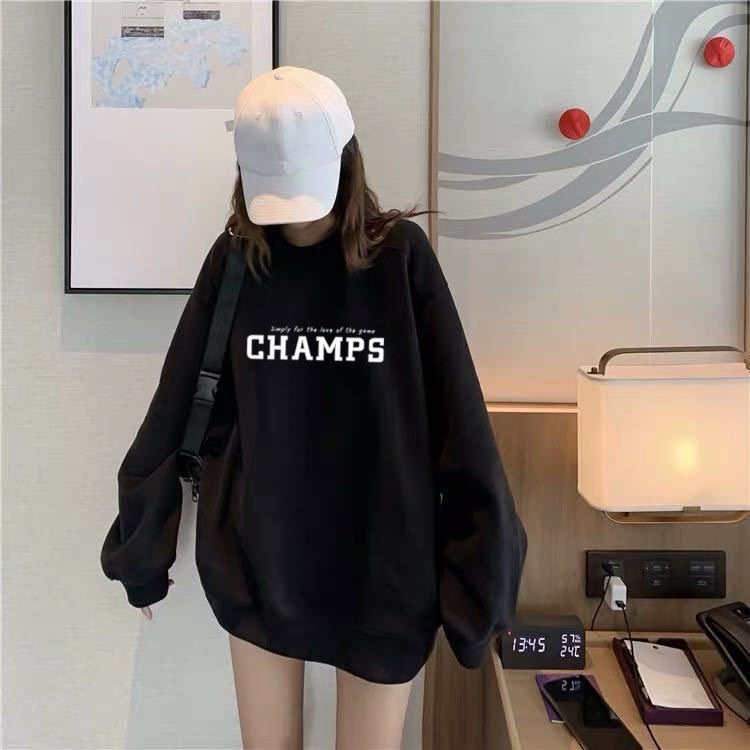 Áo sweater nỉ bông unisex CHAMPE H18