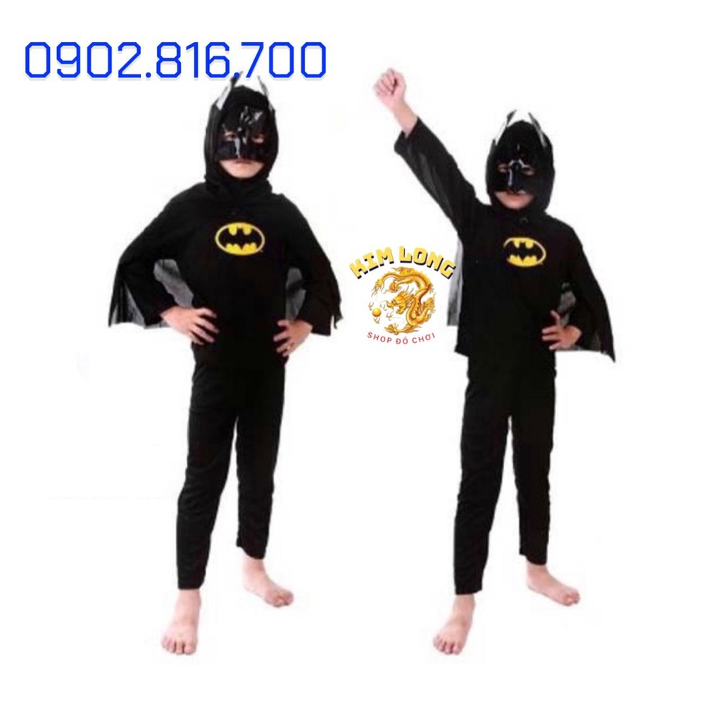 Bộ quần áo SIÊU ANH HÙNG người nhện Spiderman - siêu nhân Superman - Batman trang phục hoá trang Halloween cho bé trai