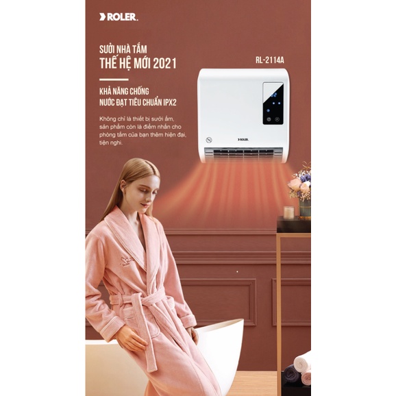 Sưởi phòng tắm đa năng ROLER RL - 2114A (Có điều khiển)
