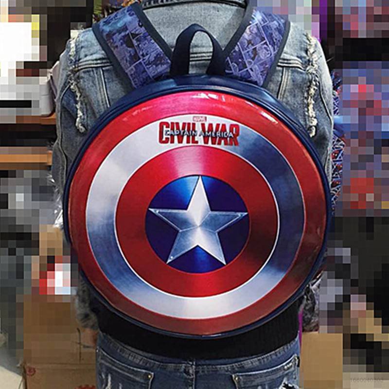 Ba Lô Học Sinh Chống Thấm Nước BY2 YB2 Marvel Captain America Shield