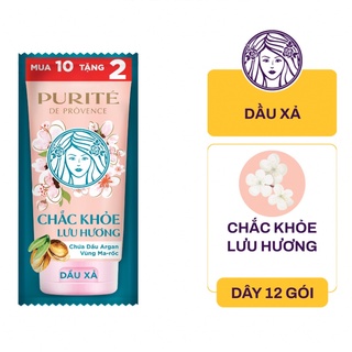 Dây dầu xả purite chắc khỏe lưu hương anh đào 12 gói 6g