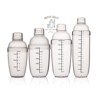 Combo 4 bình lắc nhựa shaker 350ml, 530ml, 700ml, 1000ml chỉ với giá 199k
