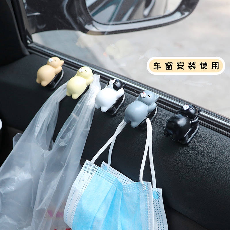 Móc Treo Đồ Gắn Phía Trước Ghế Ngồi Xe Hơi Họa Tiết Hoạt Hình Dễ Thương