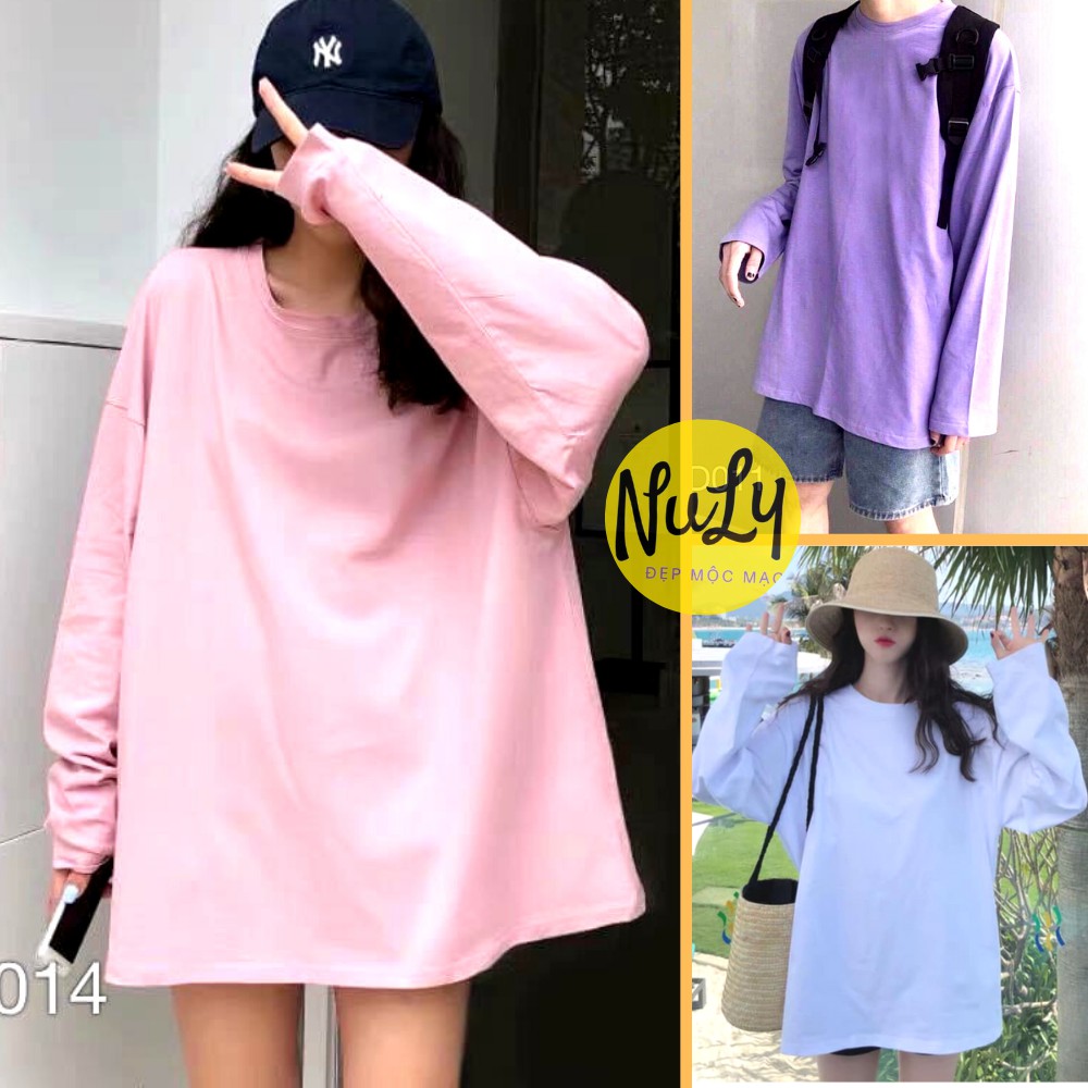 Áo Thun Trơn Dài Tay Unisex Basic Nhiều Màu Form Rộng Ulzzang, Kiểu Dáng KOREA NULY, ATND | WebRaoVat - webraovat.net.vn