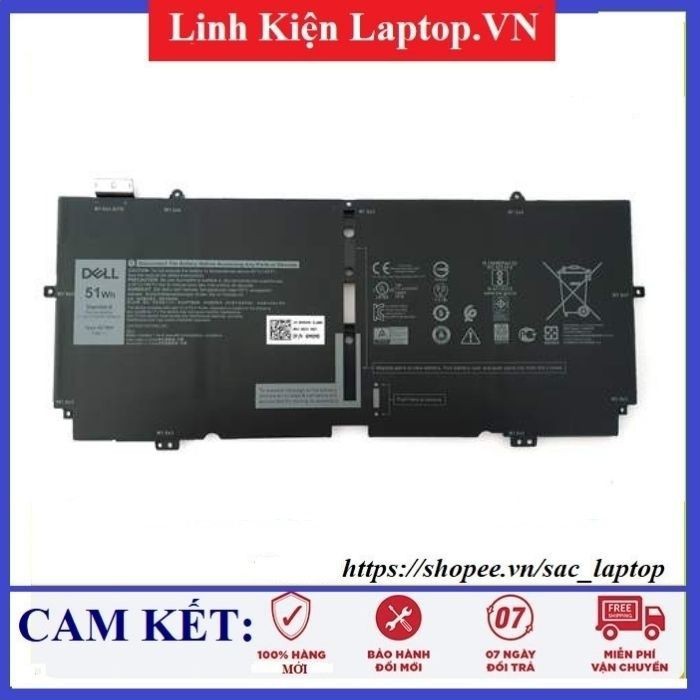 ⚡️Pin laptop Dell XPS 13 7390 2in1, XPS 13 7390 2-in-1 52TWH 51w