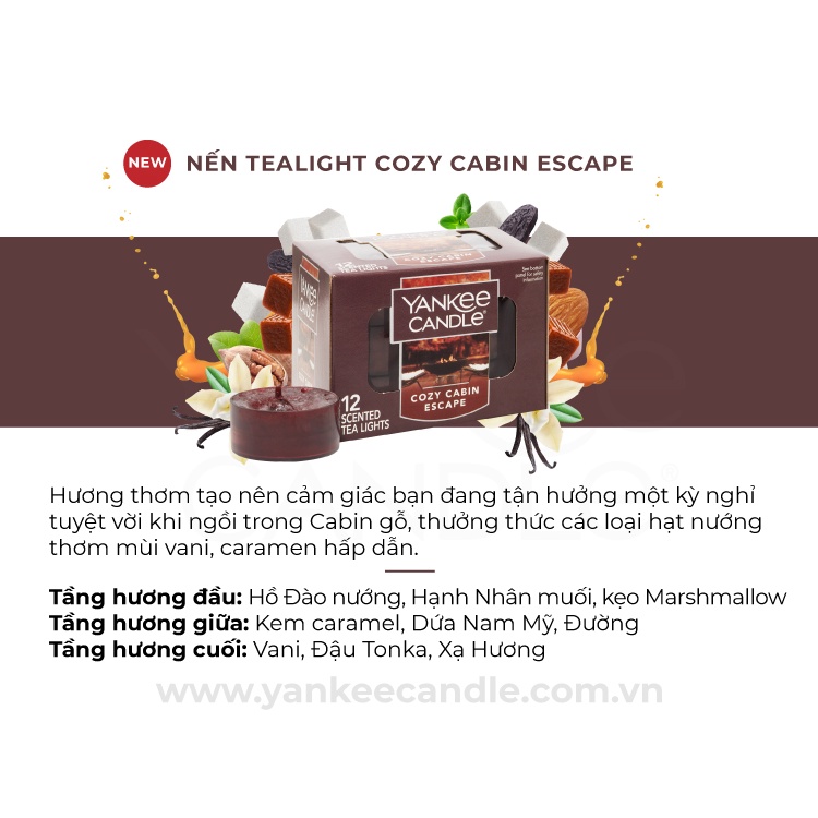 Nến Tealight Yankee Candle (hộp 12 nến/1 mùi)