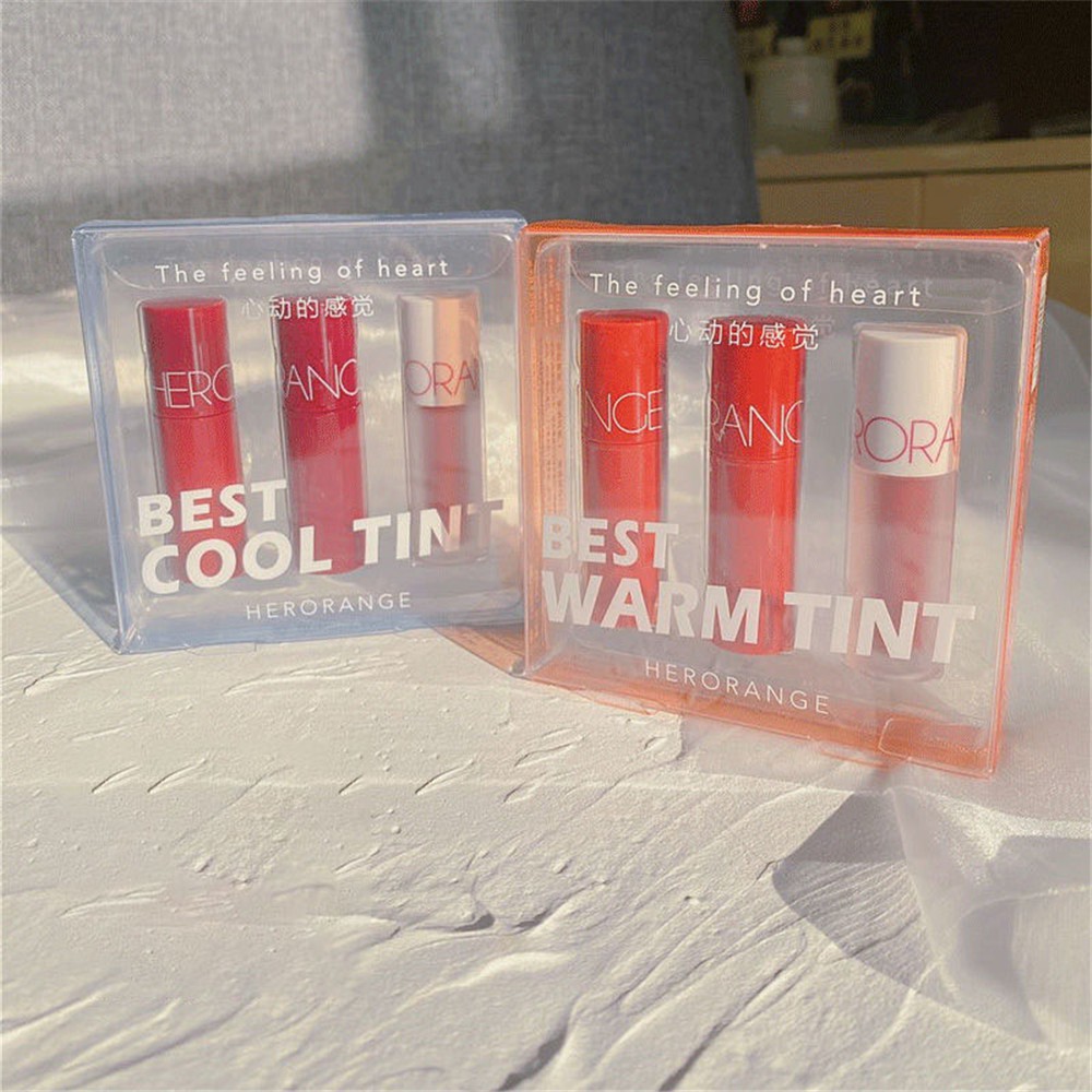 (Hàng Mới Về) Set 3 Son Môi Mini Herorange Thiết Kế Hình Cô Gái Dễ Thương | BigBuy360 - bigbuy360.vn