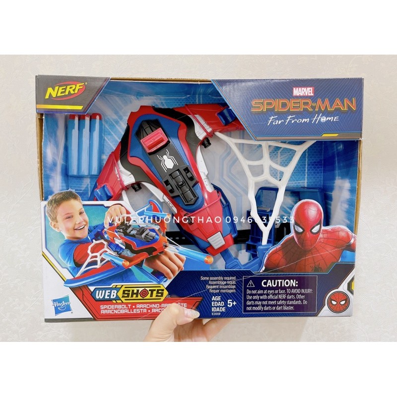Cung tên Spiderman ⚡ freeship⚡ Web Shots Spiderbolt Nerf