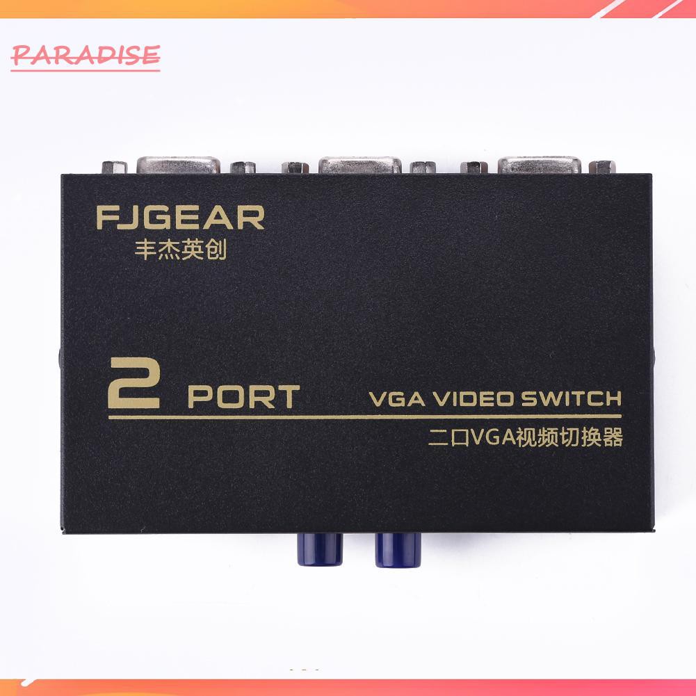Paradise1 130MHz 1 to 2 Monitor Switch VGA Video Splitter Converter Adapter Box