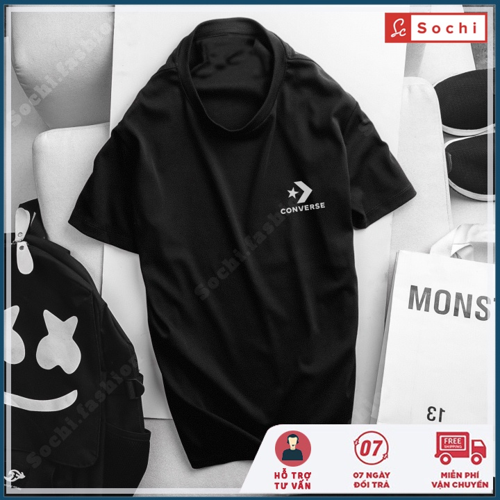 Áo thun nam đẹp chất phông cao cấp thời trang in hình thương hiệu ở ngực mã CZ52