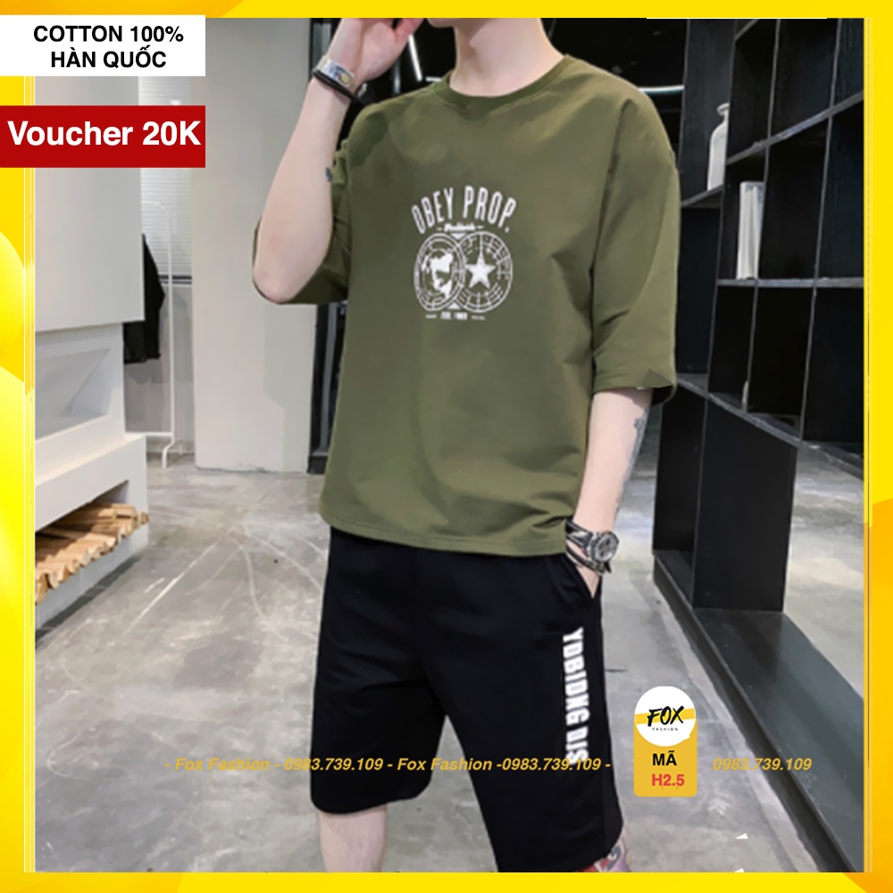 Quần áo nam mùa hè big size 115kg | Bộ nam hè chất thun cotton 100% loại 1| Bộ phông nam tay phong cách Hàn Quốc cao cấp