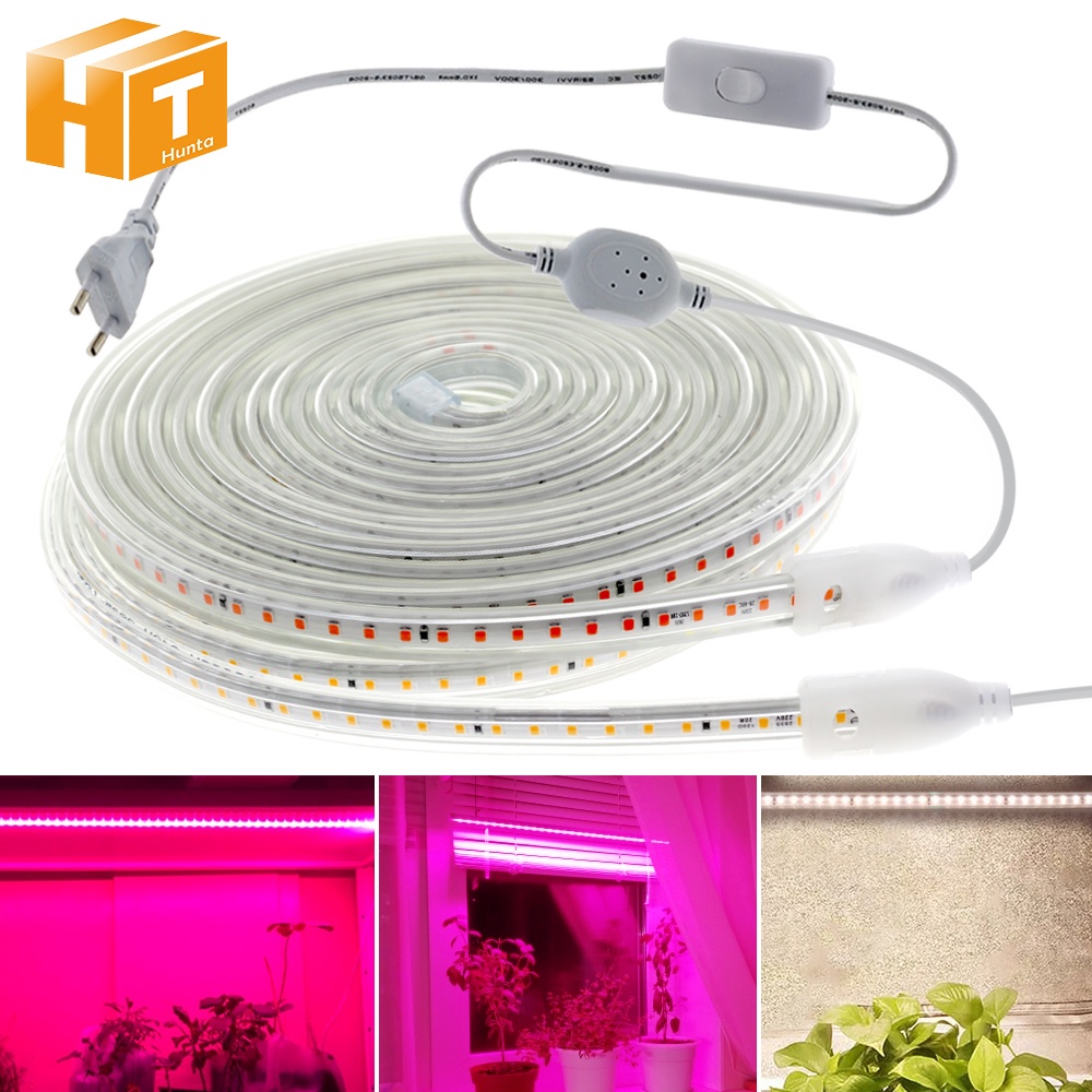 Dải Đèn Led Quang Phổ 2835 220v 120leds / M Diy Trồng Cây Cảnh