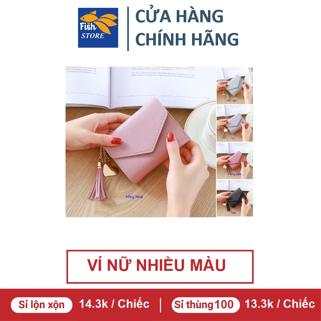 (Có Bán Sỉ) Ví nữ mini ngắn cầm tay cao cấp cute dễ thương nhỏ gọn bỏ túi thời trang