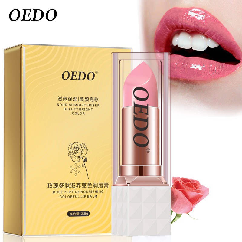 Son Dưỡng Môi OEDO Thay Đổi Màu Sắc Tinh Chất Hoa Hồng  chống lão hóa và Dưỡng ẩm Môi ẩm làm 3.5g