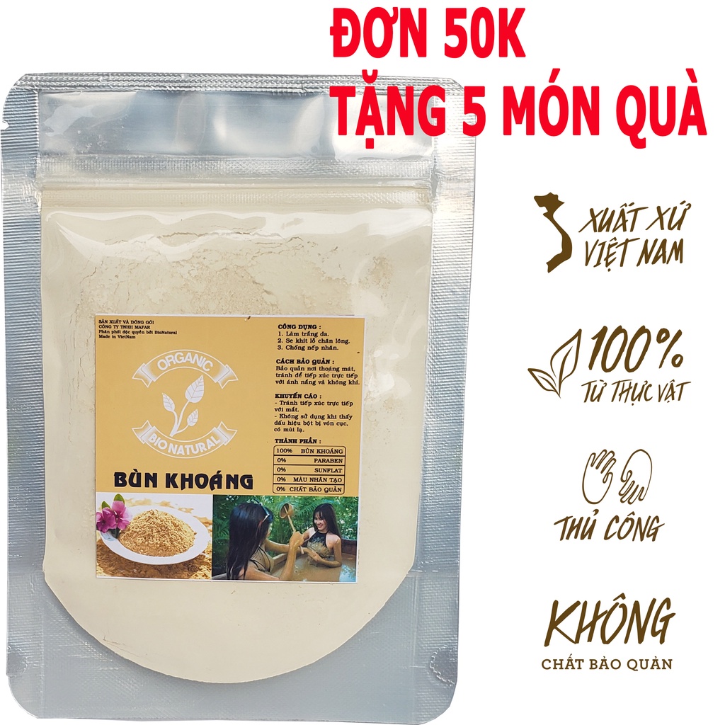 Bột Đắp Mặt Nạ Thiên Nhiên Bùn Khoáng (Handmade)