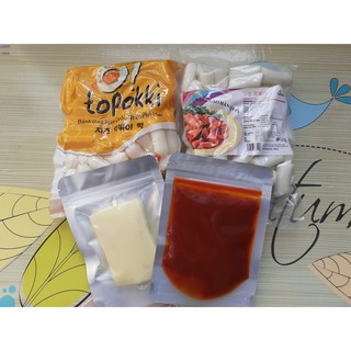 Combo 500g bánh gạo dạng ống+ 100g sốt+100g phô mai kéo sợi+1 gói mì ottogi 110g