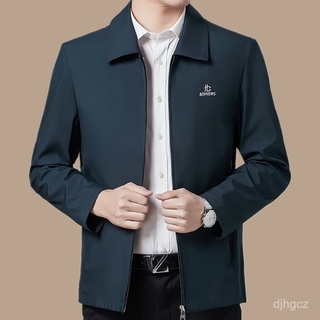 Áo Khoác Cổ Bẻ Thời Trang Xuân Thu 2020 Cho Đàn Ông Trung Niên
