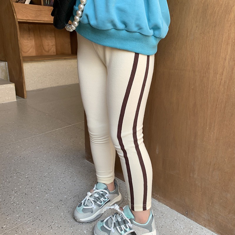 Quần legging dài viền sọc thể thao cho bé Q869