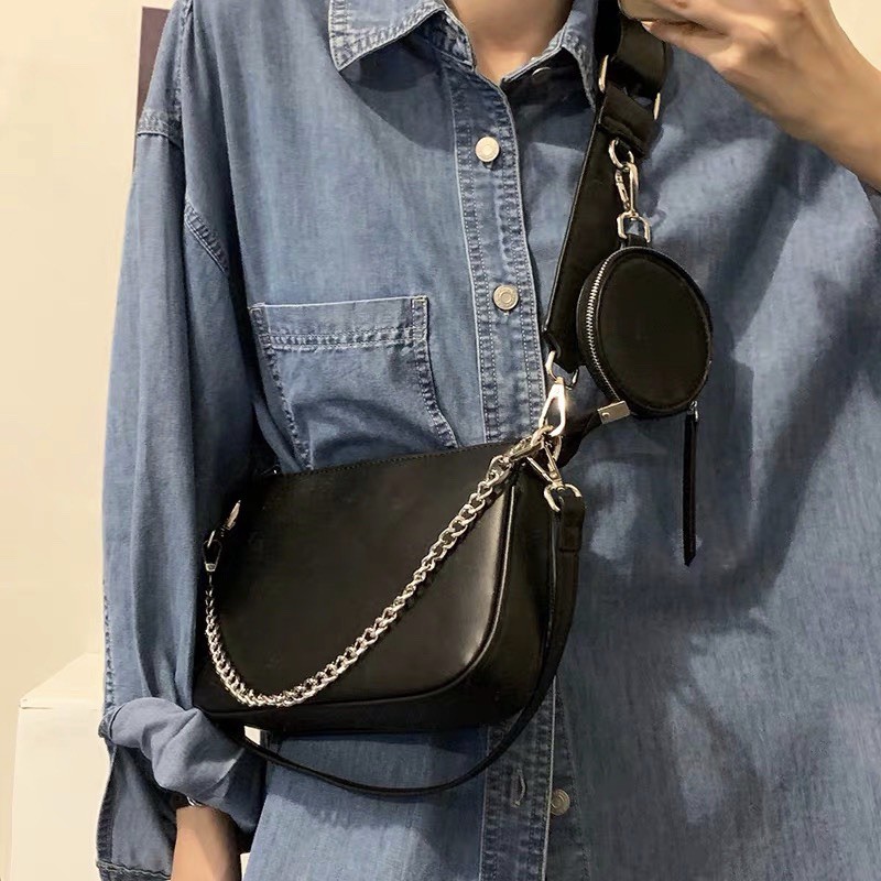 Túi đeo chéo 5 chi tiết phong cách ulzzang Trendy Moet