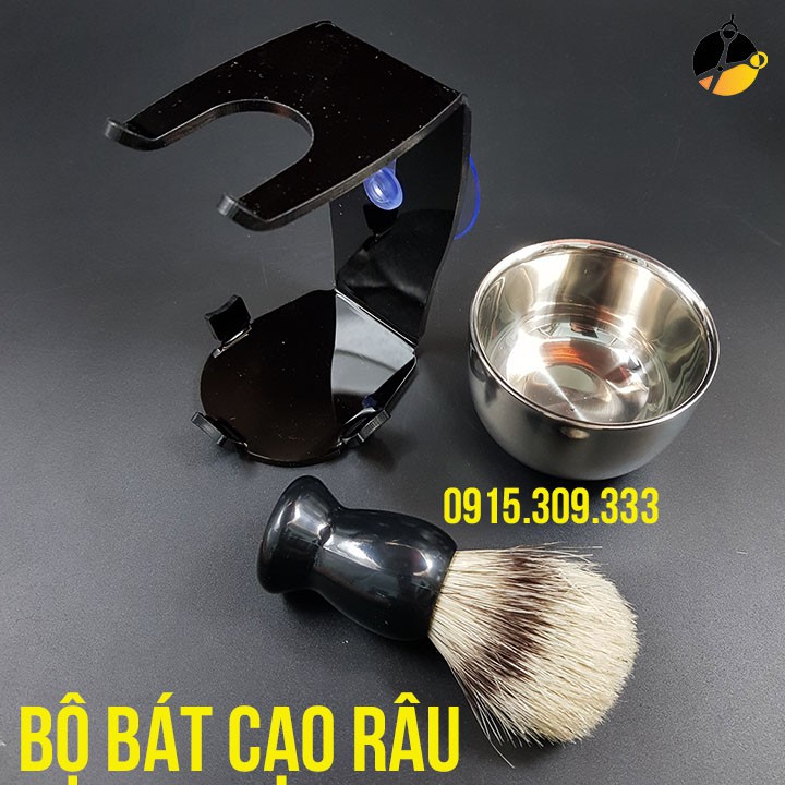 Bộ bát chổi đựng kem, bọt cạo râu CK08