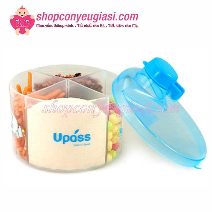 Hộp Chia Sữa Tròn UPASS 4 Ngăn Không BPA UP8005