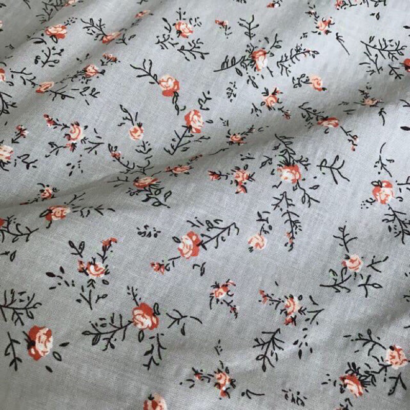Vải đũi boi hoa vintage