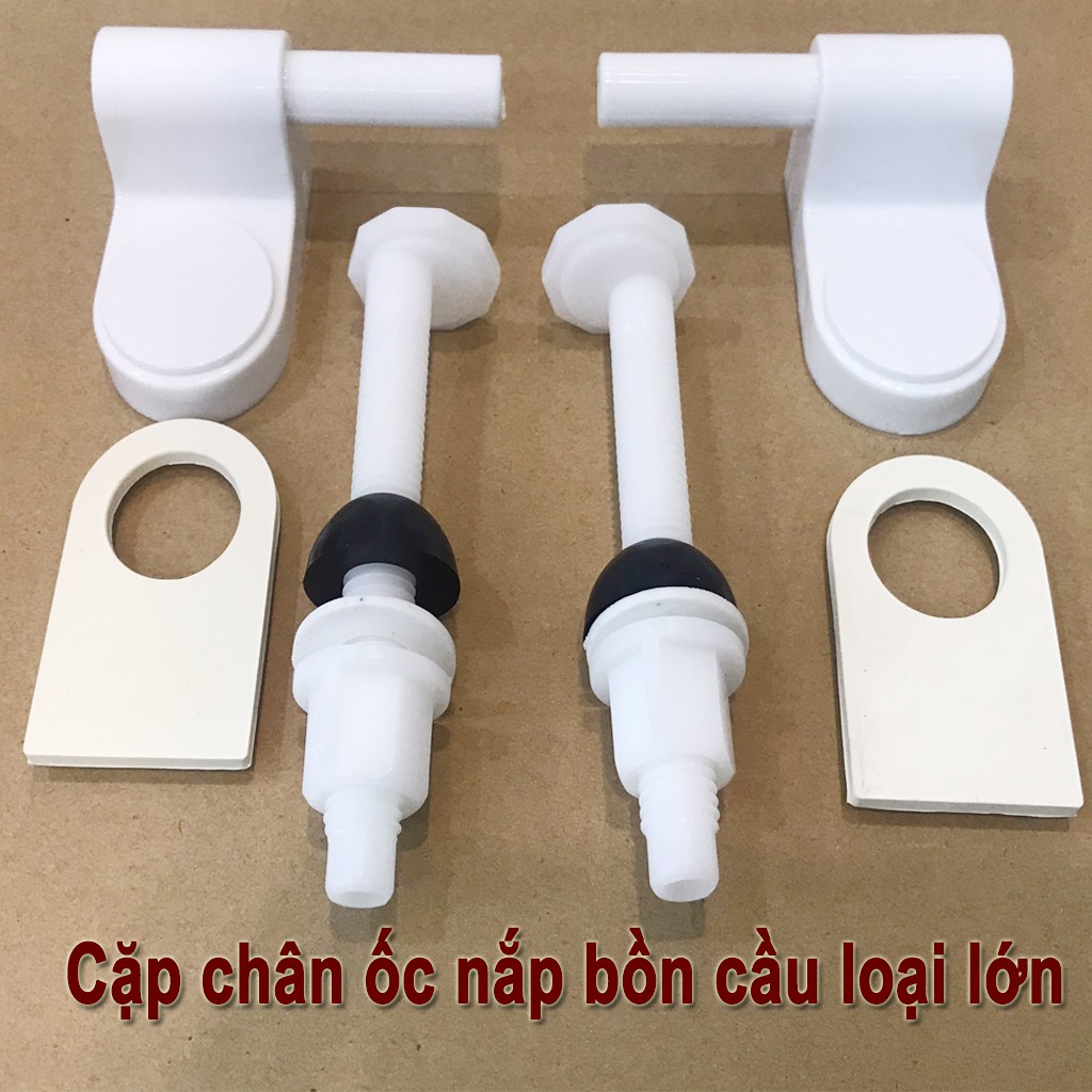 Bộ chân ốc nắp bồn cầu loại lớn sử dụng cho bồn cầu Inax, TOTO, Caesar