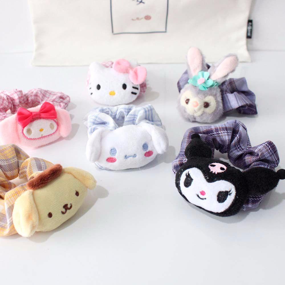Dây Cột Tóc Cao Su Co Giãn Hình Hello Kitty 15H Dễ Thương