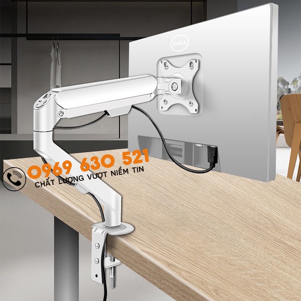 Giá Treo Màn Hình 17 - 30 inch - Smart Monitor M5 - Tải trọng 9Kg - Xoay 360 Độ - Màu Trắng