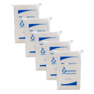 5 gói khăn giấy khô đa năng cho bé likado 400g kích thước 15x20cm