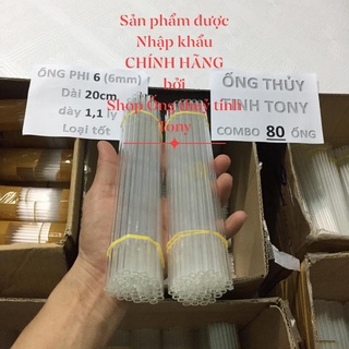 Combo 5O Ống thuỷ .tinhthí nghiệm phi 6 dài 20 cm tặng1 giảm