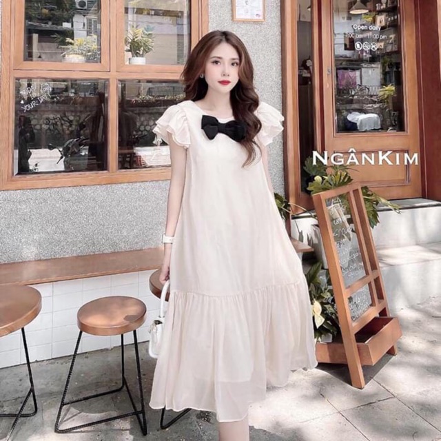 Váy bầu lụa 2 lớp xinh