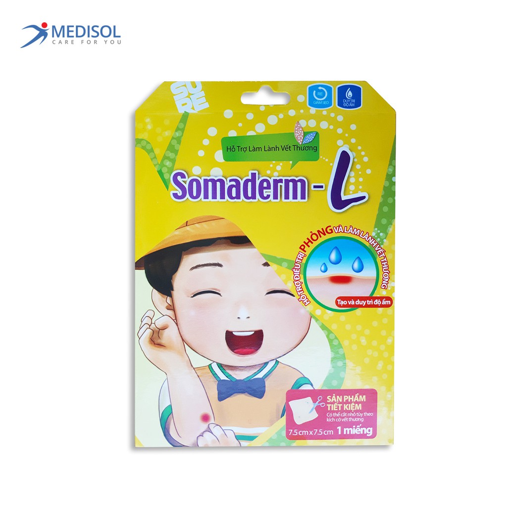 Combo 5 Hộp Miếng Dán Mụn/ Vết Thương Somaderm-L (7.5cm x 7.5cm)