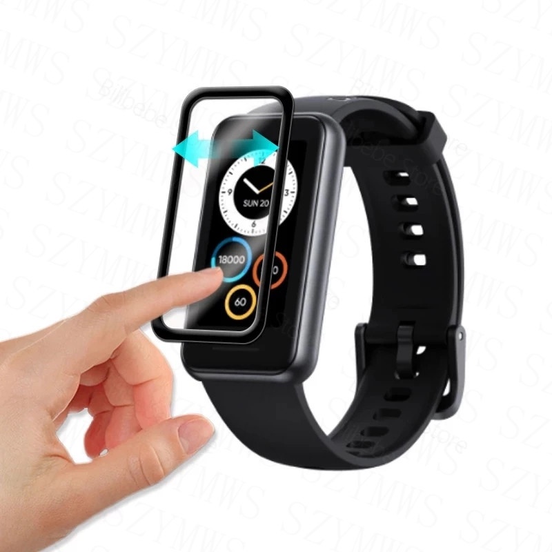 Miếng Dán Màn Hình Cong 3D Bằng TPU Dẻo Chống Trầy Cho Realme Band 2