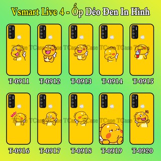 Ốp lưng Vsmart Live 4 dẻo đen in hình Khủng Long Cute