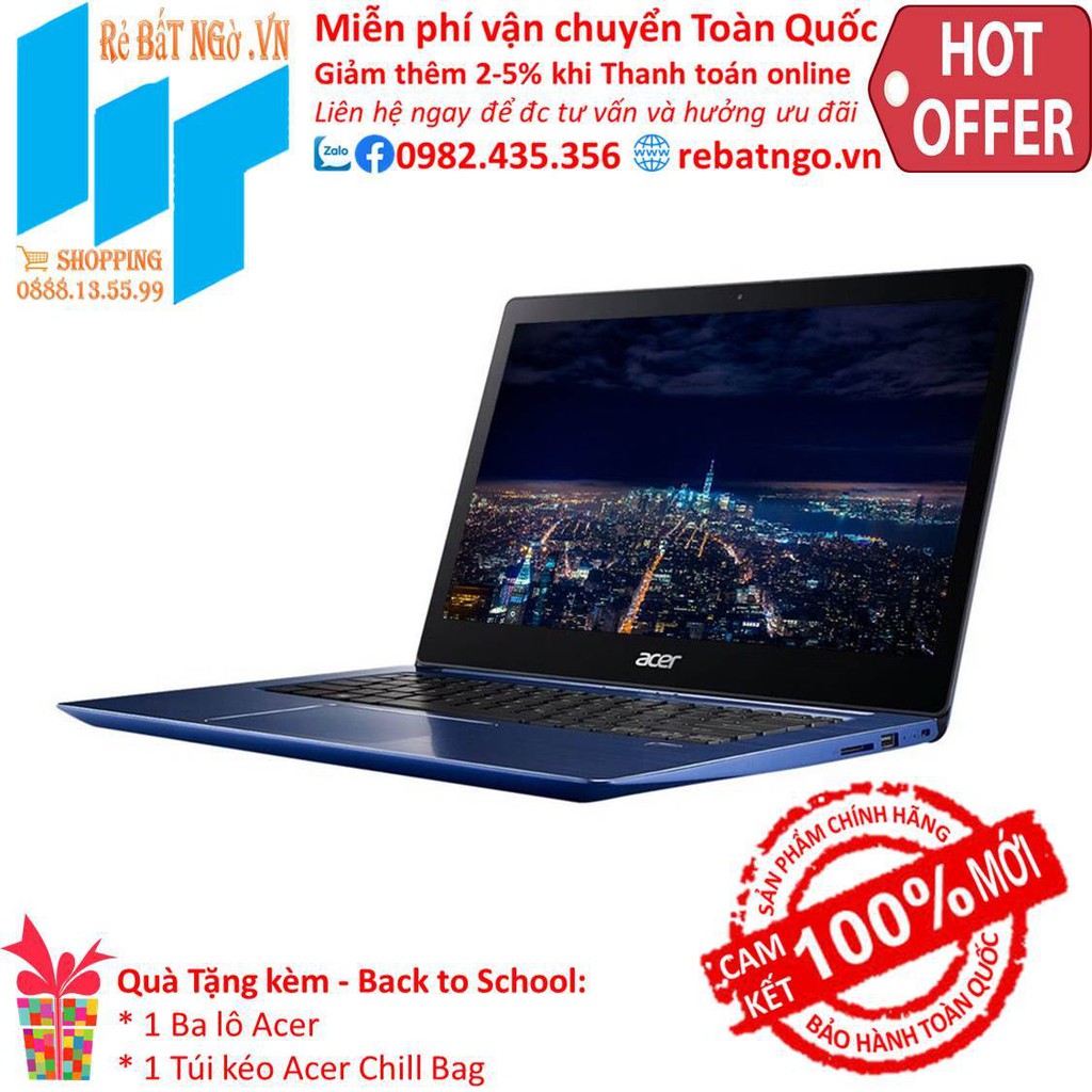 Laptop Acer Swift 3 SF315-51-54H0 NX.GSKSV.004 15.6 inch FHD_i5-8250U_4GB_1TB HDD_UHD 620_Win10_2.1 kg