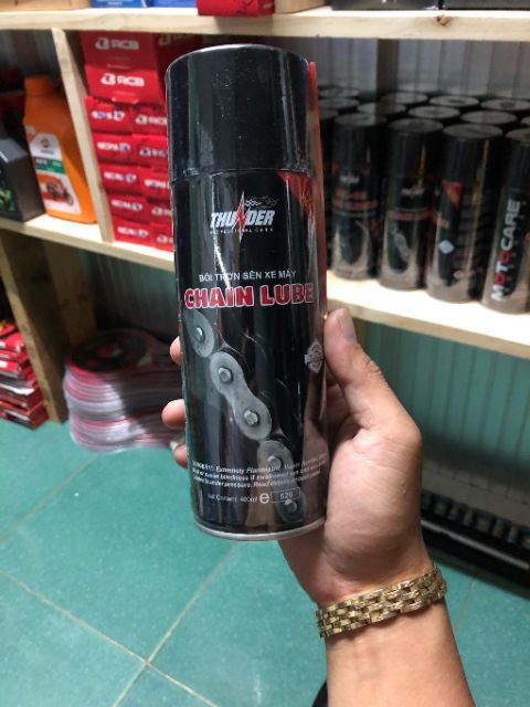 Combo dưỡng sên thunder chain lube tặng kèm bàn chải