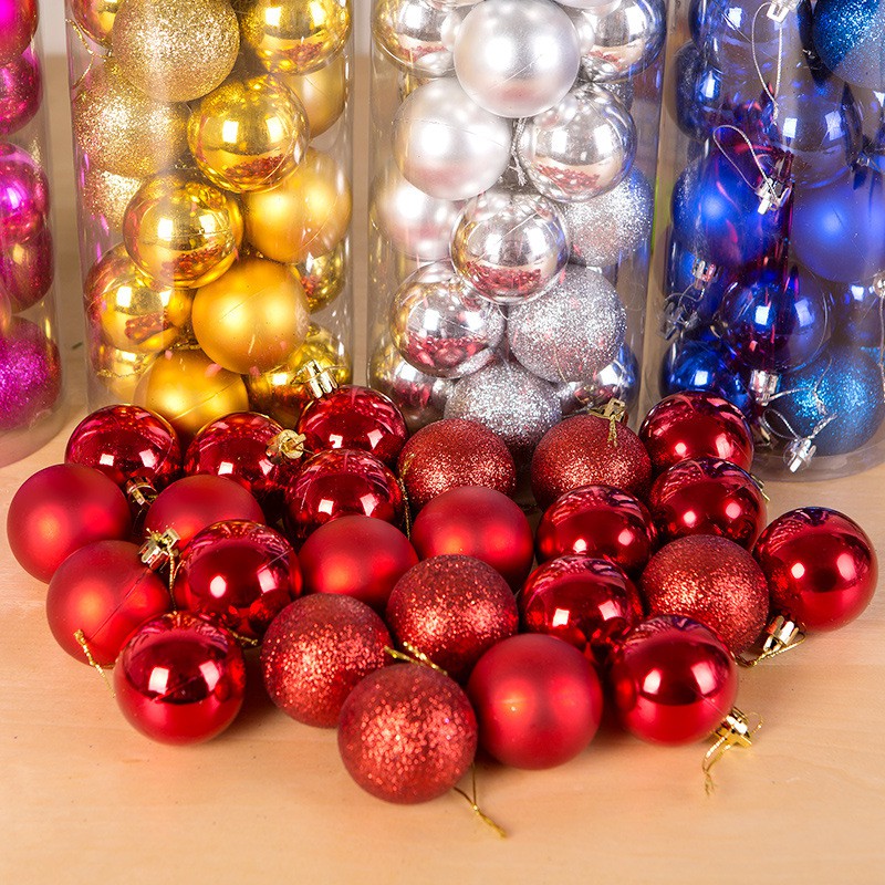 Combo 12 Quả Châu Trang Trí Noel 6 CM