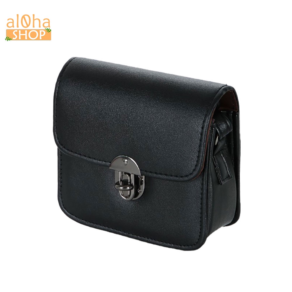 Túi đeo chéo, đeo vai nữ mini da cao cấp T0229 Khóa gài chống thấm nước, bền bỉ - al0ha Shop