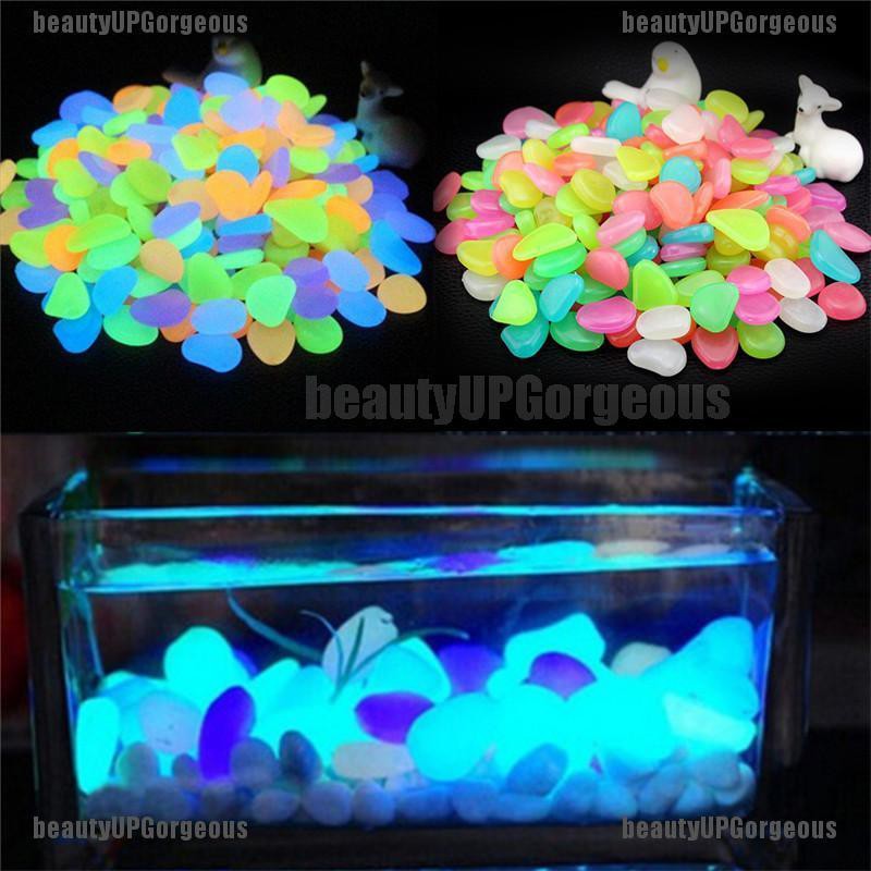 Túi 10 viên đá dạ quang nhiều màu sắc trang trí bể cá