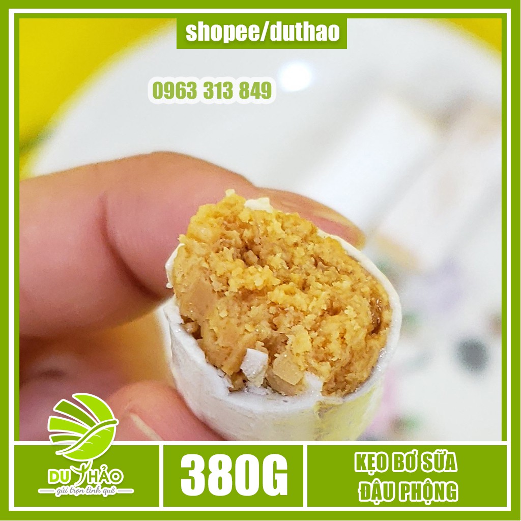 Kẹo bơ sữa đậu phộng Tân Huê Viên, Kẹo dồi lạc vừng, kẹo lạc giòn đậm đà túi 380g