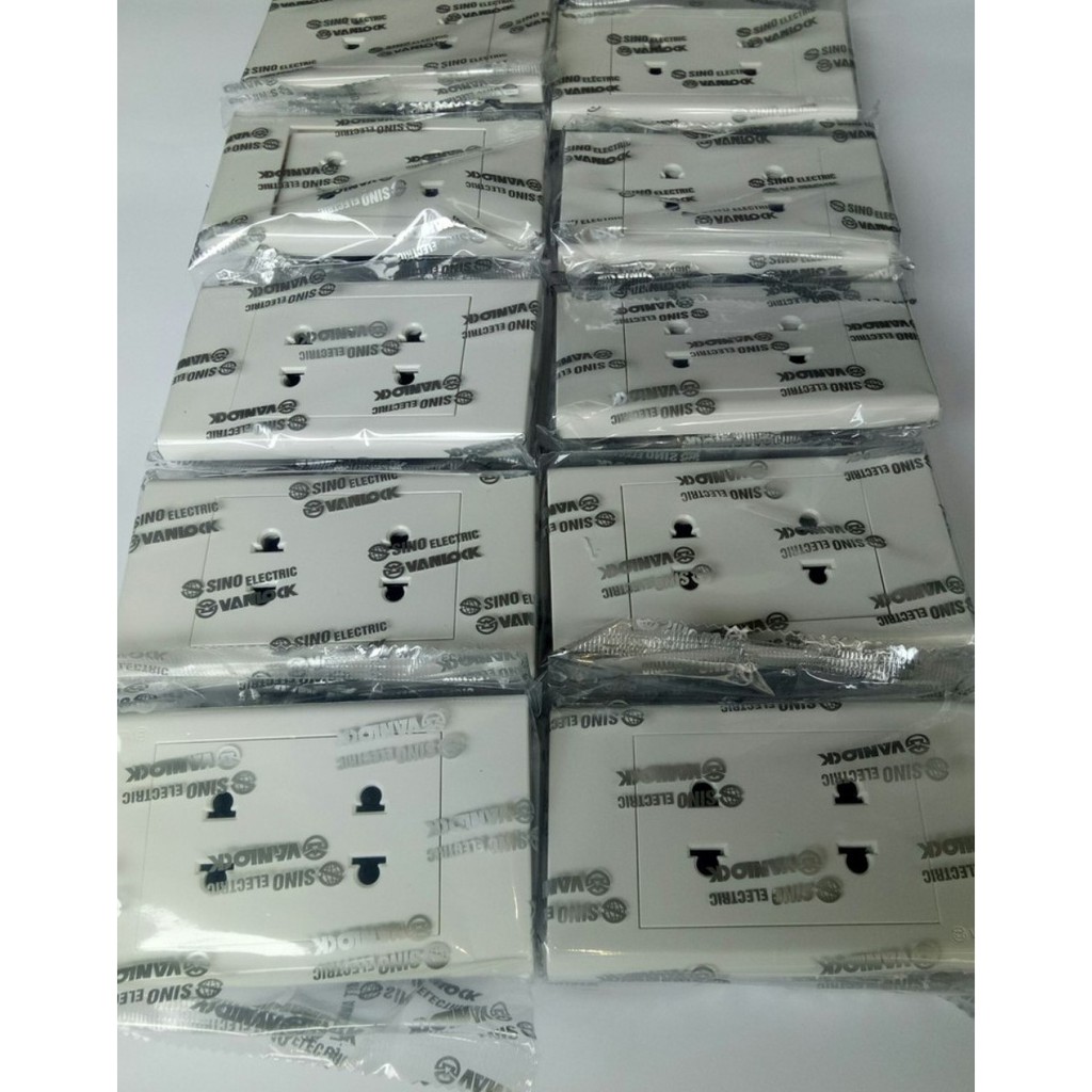 [SINO] Mặt 2 Ổ Cắm - 2 Chấu - 16A