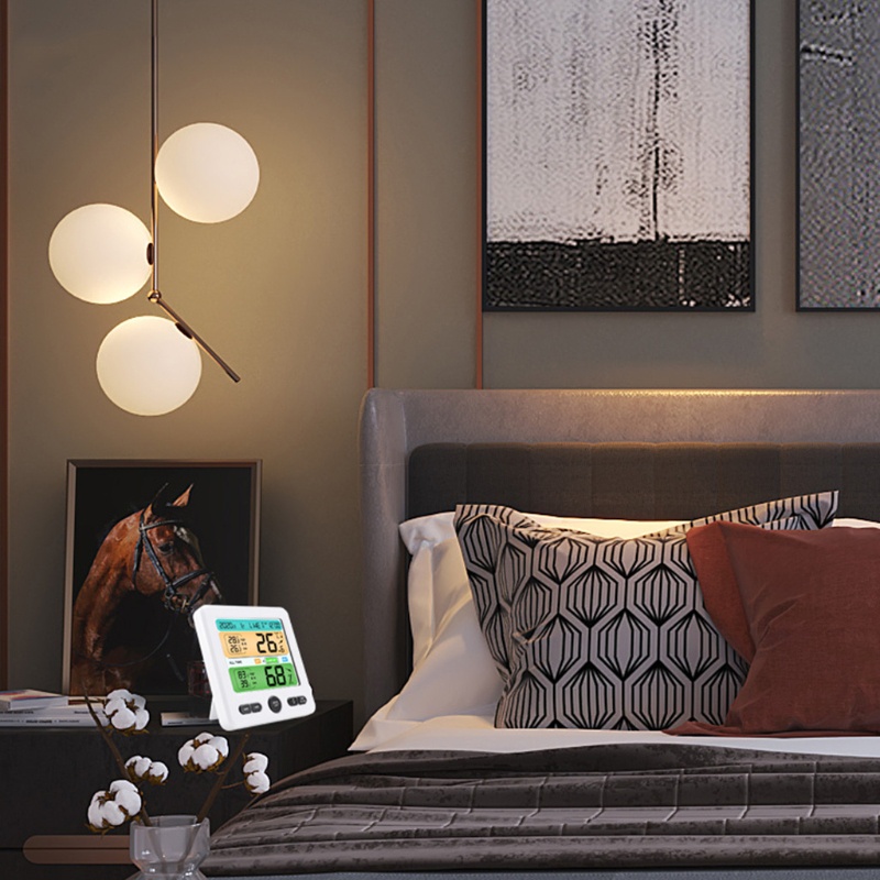 Màn Hình Hiển Thị Nhiệt Độ Và Độ Ẩm Cỡ Lớn Thoải Mái Màu Sắc Xinh Xắn