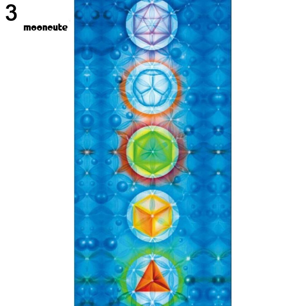 Thảm yoga miếng trải sọc 7 sắc cầu vồng theo phong cách du mục