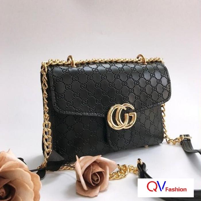 Túi xách nữ đeo vai đi làm đi chơi thời trang cao cấp, túi đeo vai cứng cáp da dập mềm mại - QV Fashion